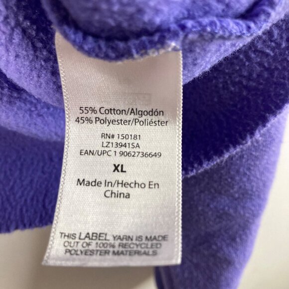 Womens Yale University Bulldogs Cropped Sweatshirt Purple XL Cotton Polyester So - Picture 7 of 10